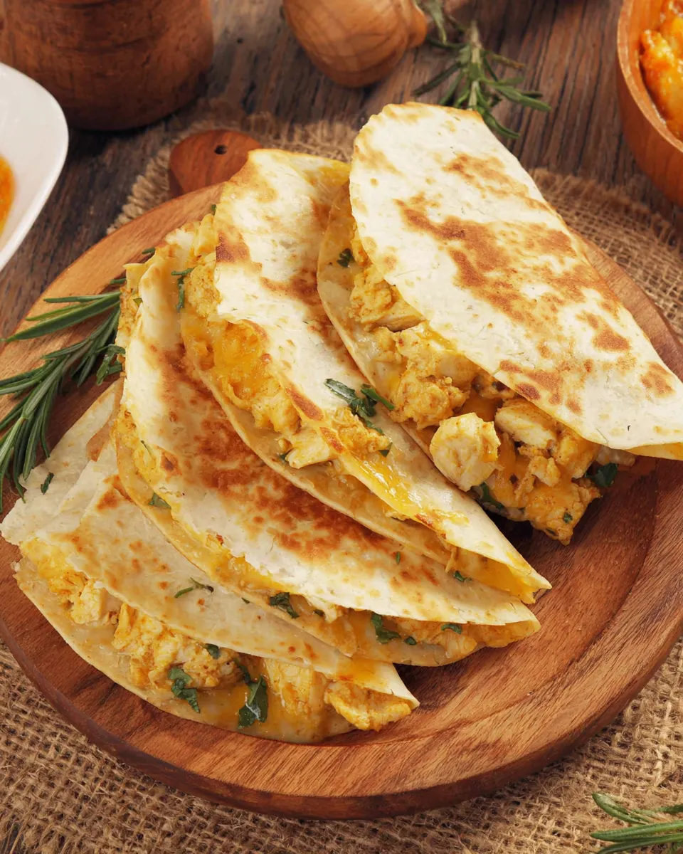 Homemade Easy Chicken & Cheese Quesadillas photo