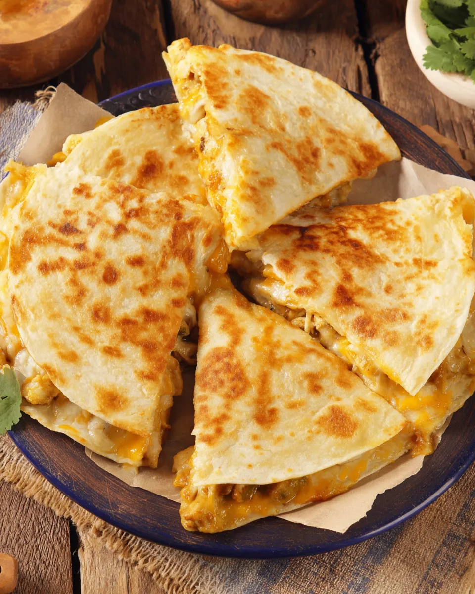 Classic Easy Chicken & Cheese Quesadillas recipe photo