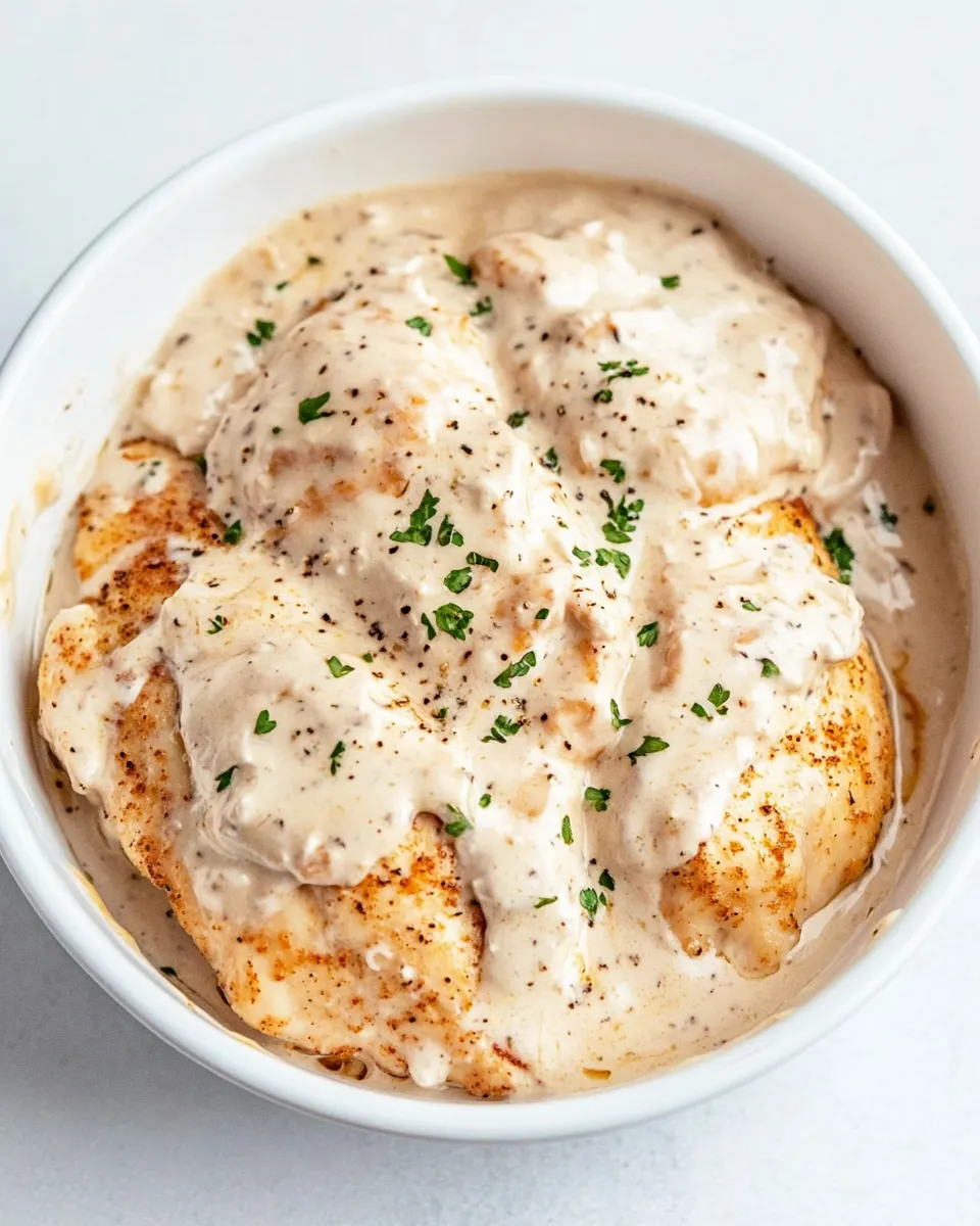 Delicious Easy Cream Cheese Chicken plate image