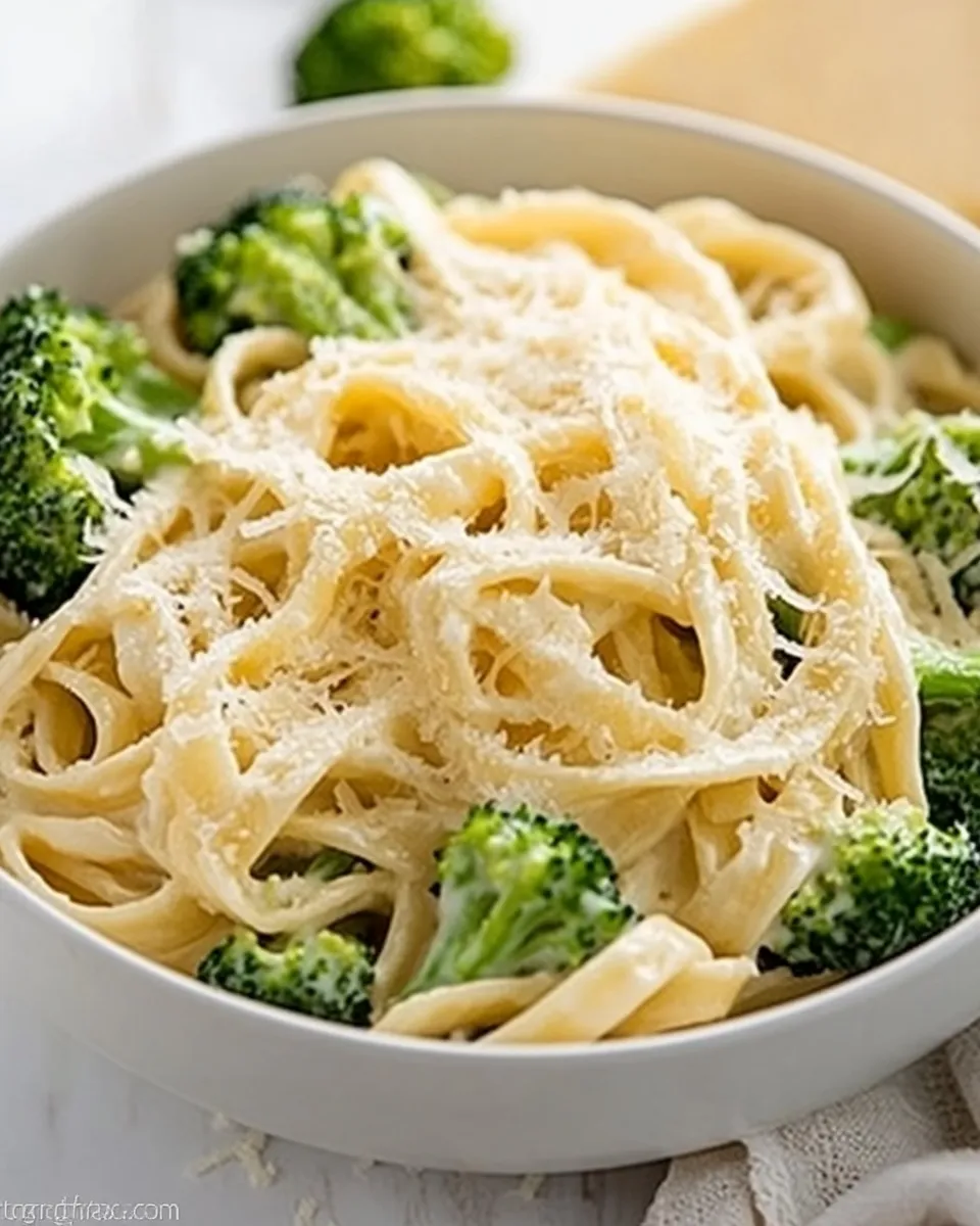 Delicious Easy Fettuccine Alfredo With Broccoli picture