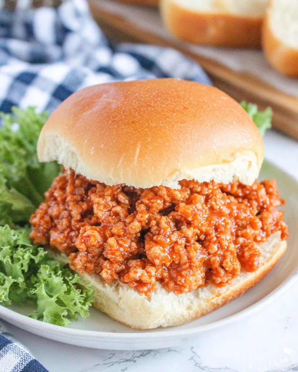 Homemade Easy Ground Chicken Sloppy Joes recipe photo