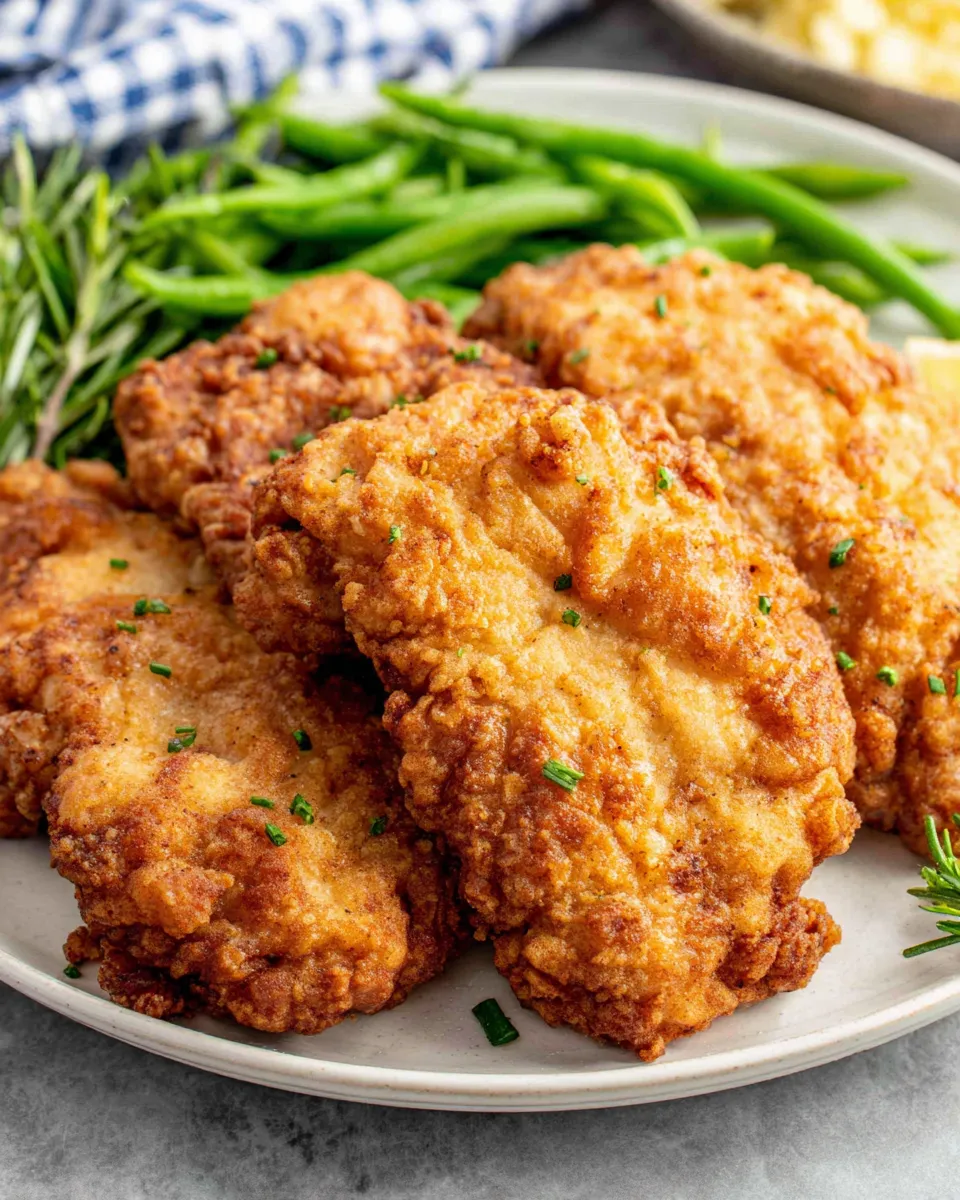 Quick Easy Homemade Chicken Fried Chicken food shot