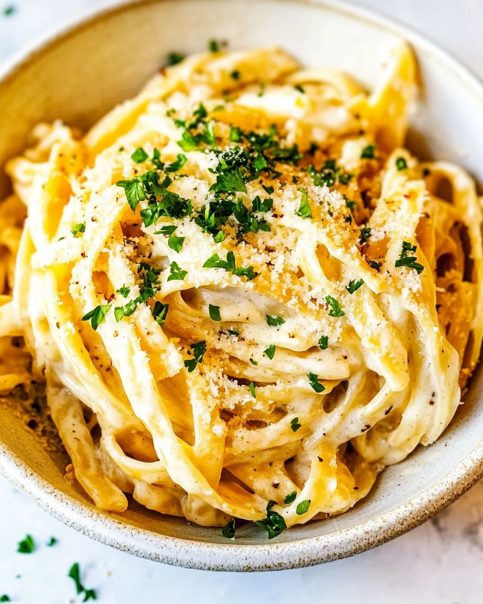 Delicious Easy Homemade Fettuccine Alfredo plate image