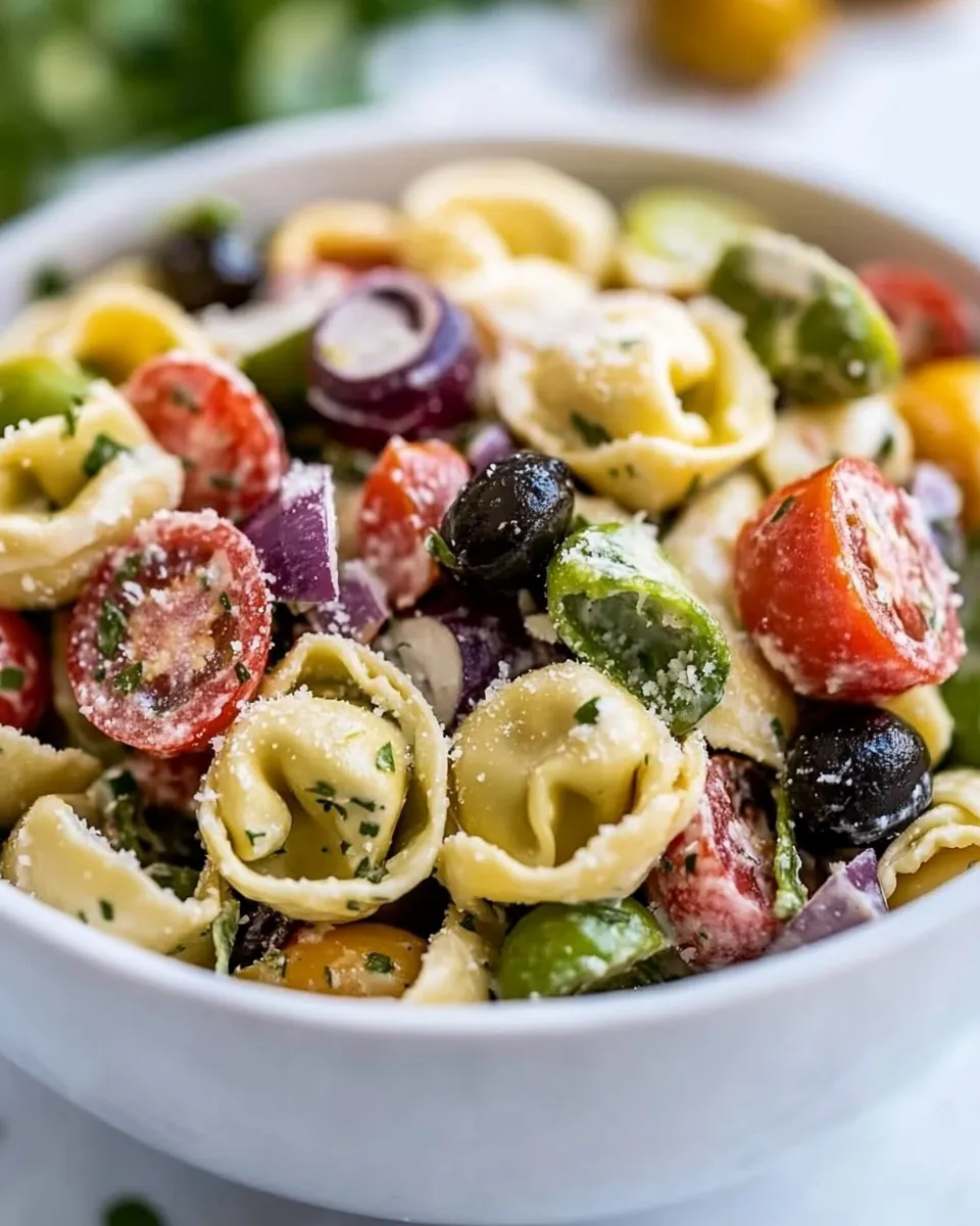 Homemade Easy Italian Tortellini Pasta Salad photo