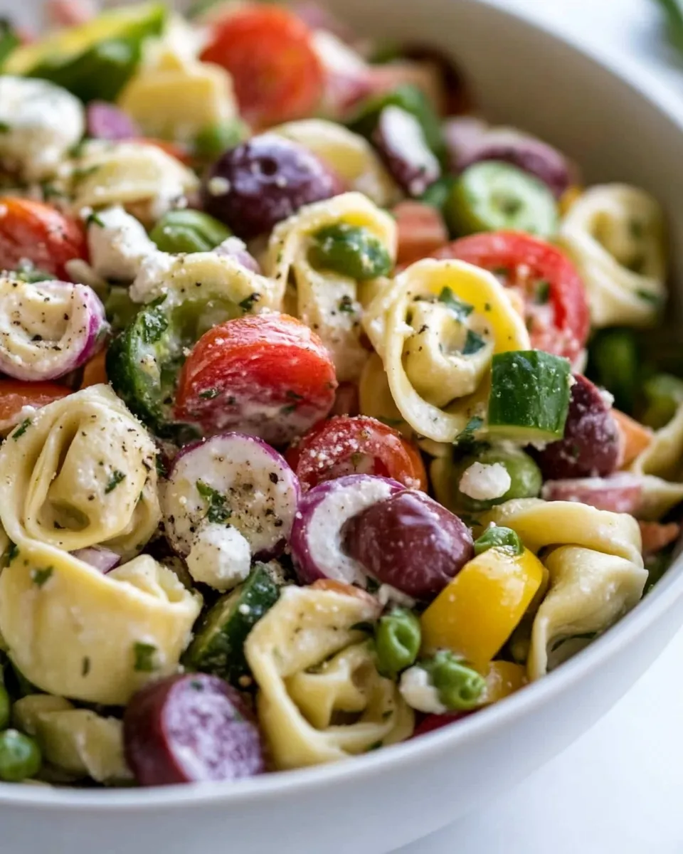 Classic Easy Italian Tortellini Pasta Salad image