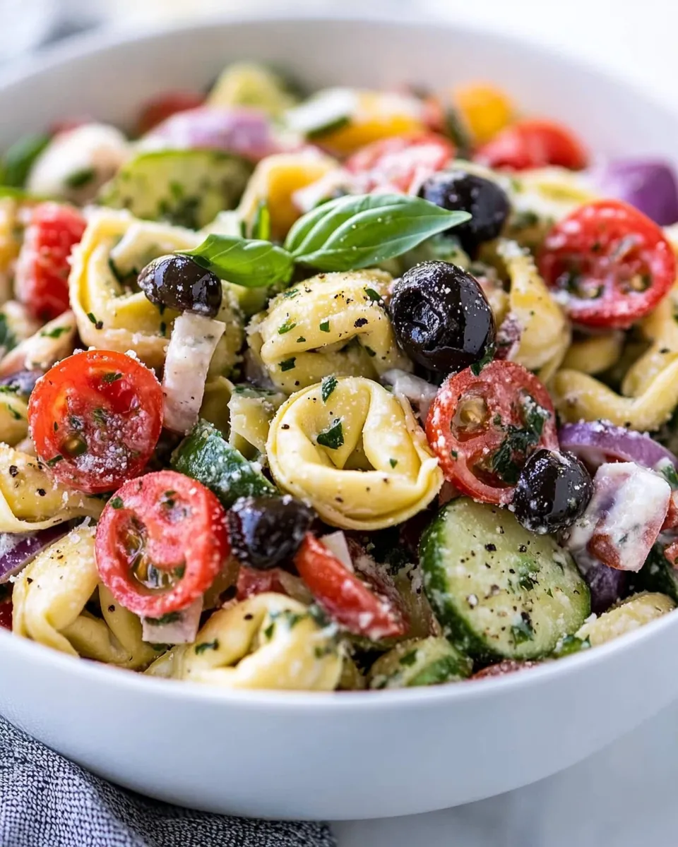 Delicious Easy Italian Tortellini Pasta Salad dish photo