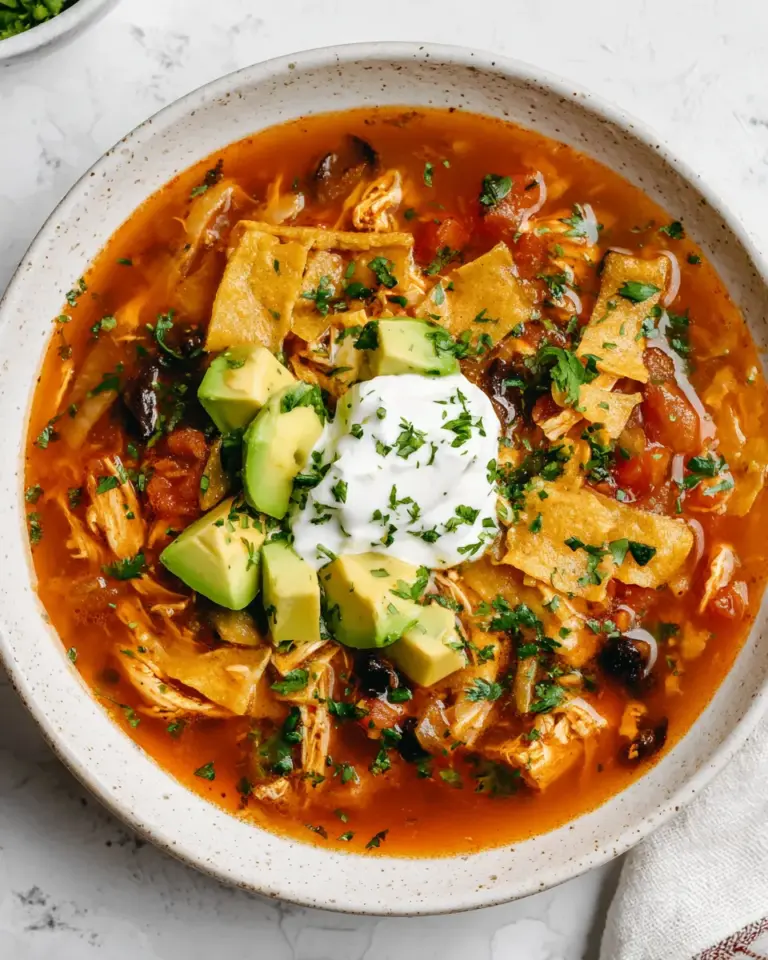 Homemade Easy Mexican Chicken Tortilla Soup recipe photo