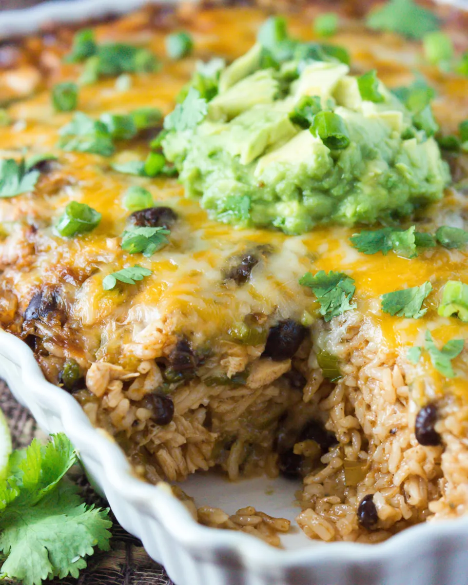 Delicious Easy Mexican Chicken and Rice Casserole dish photo