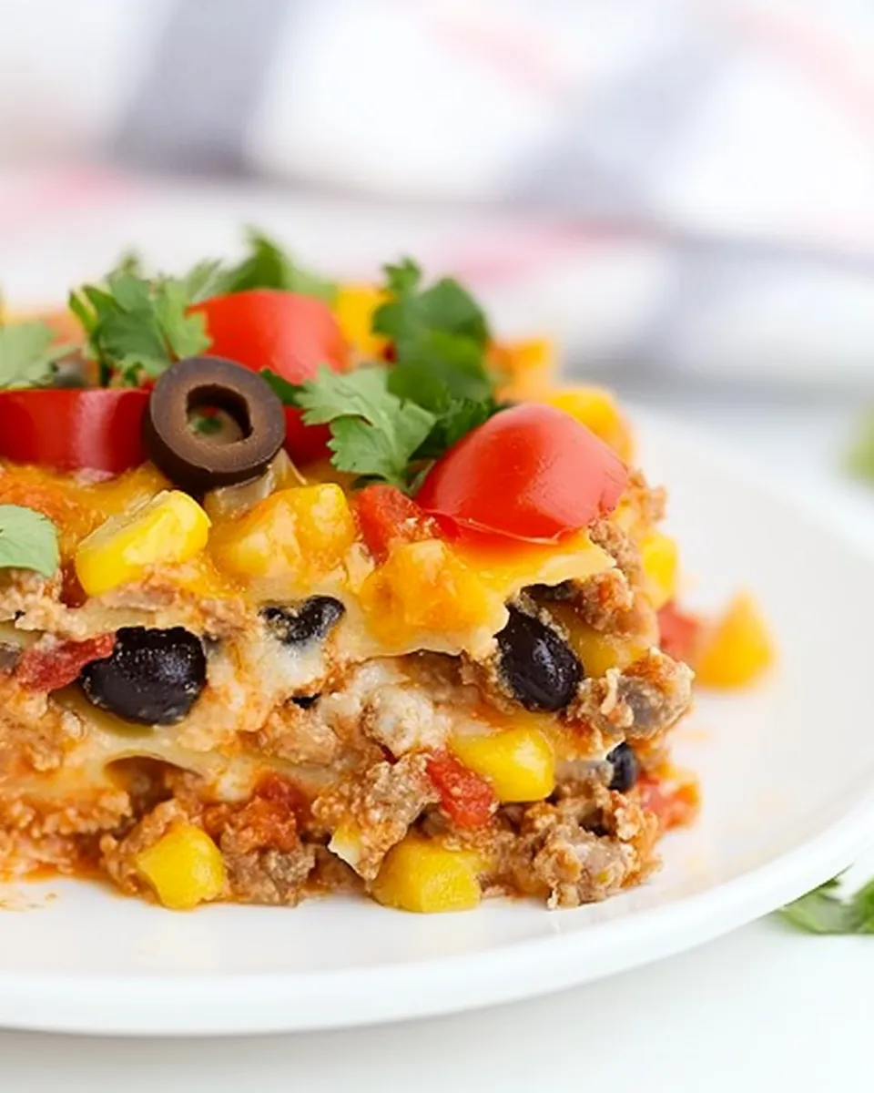 Quick Easy Mexican Lasagna dish photo