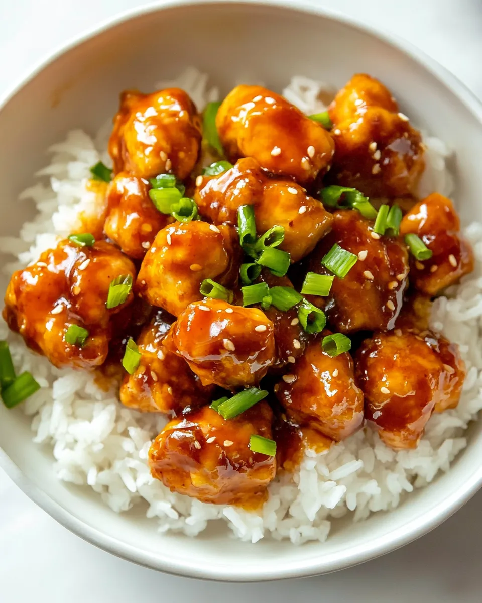 Quick Easy Orange Chicken dish photo