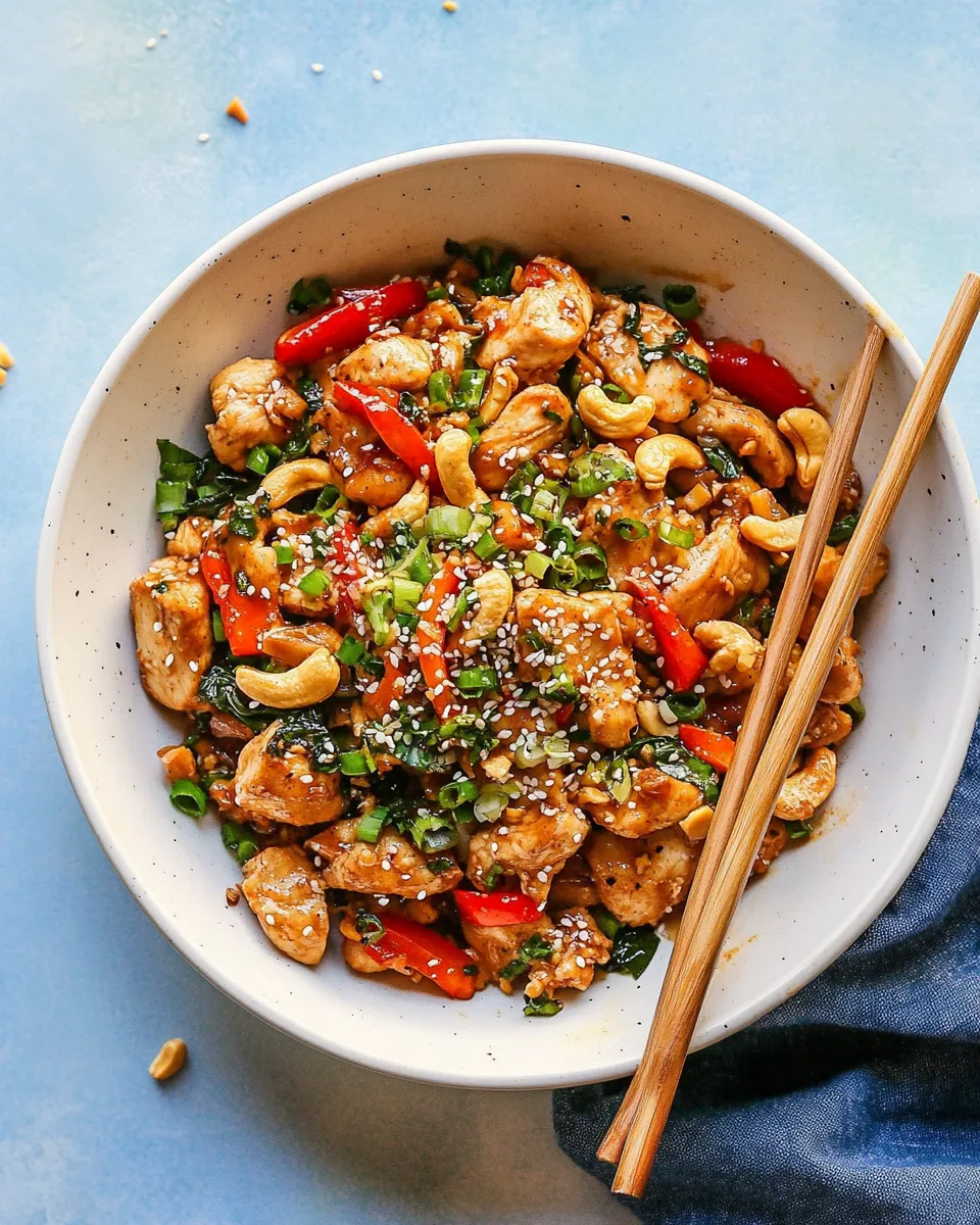Homemade Easy Paleo Cashew Chicken Stir-Fry photo
