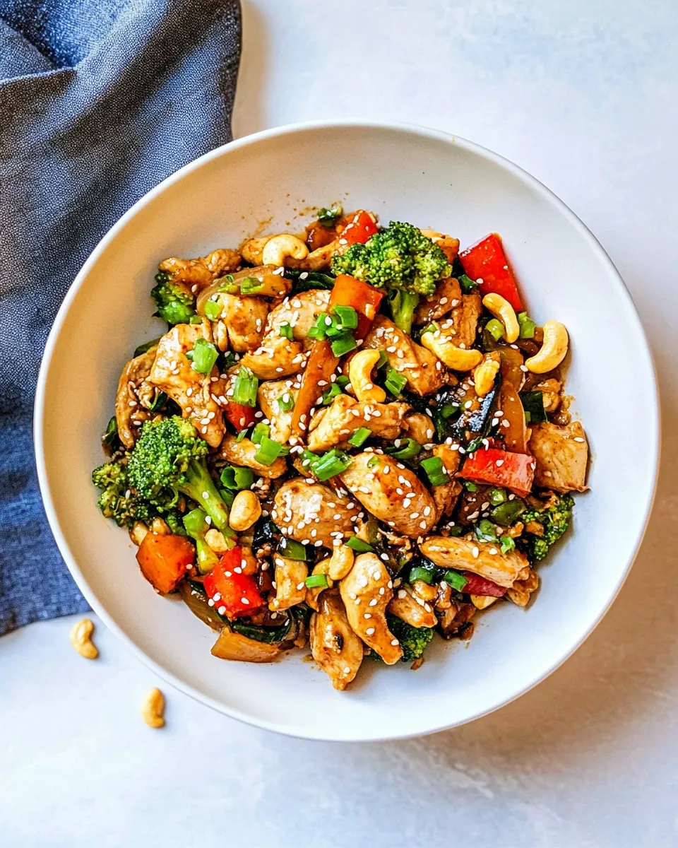 Classic Easy Paleo Cashew Chicken Stir-Fry image