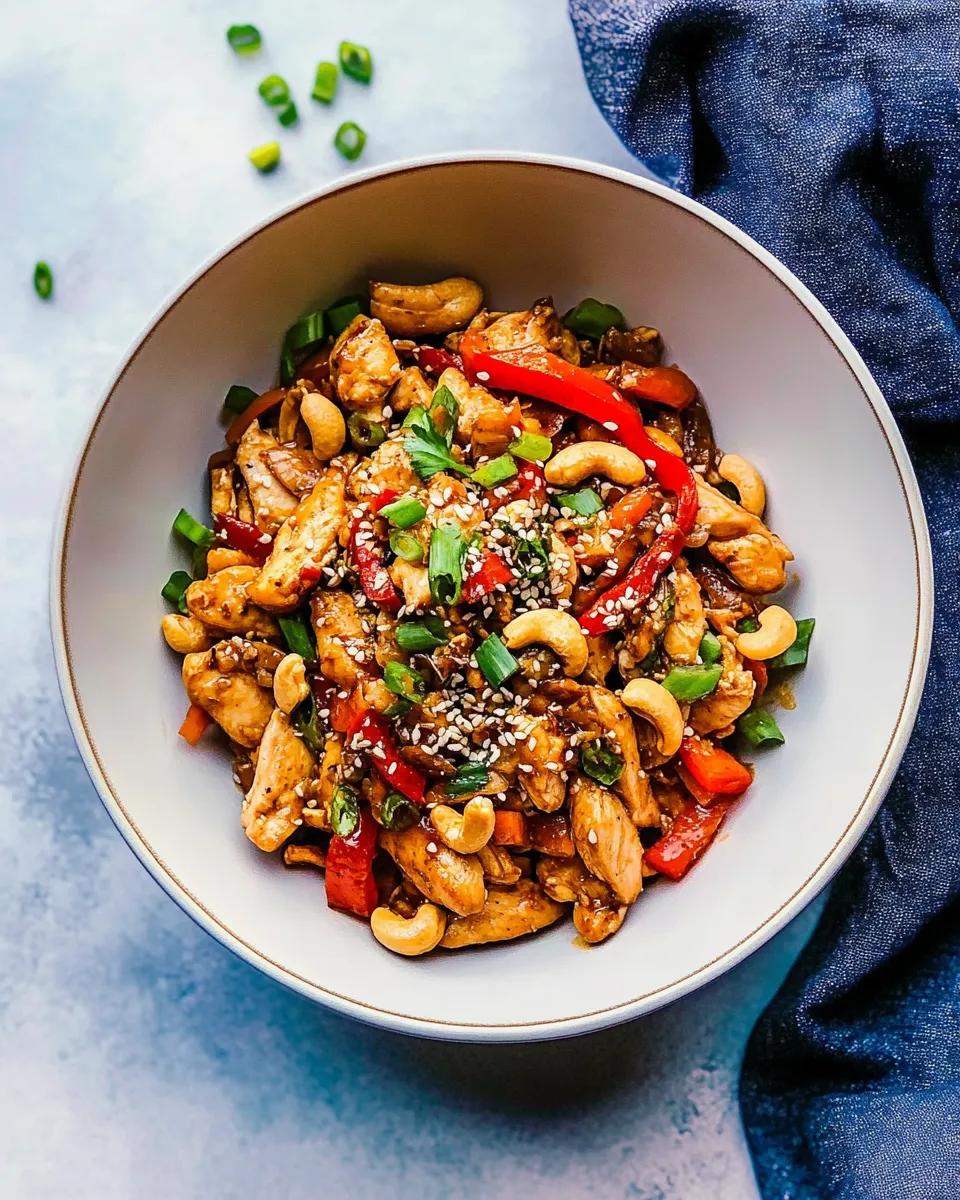 Delicious Easy Paleo Cashew Chicken Stir-Fry shot