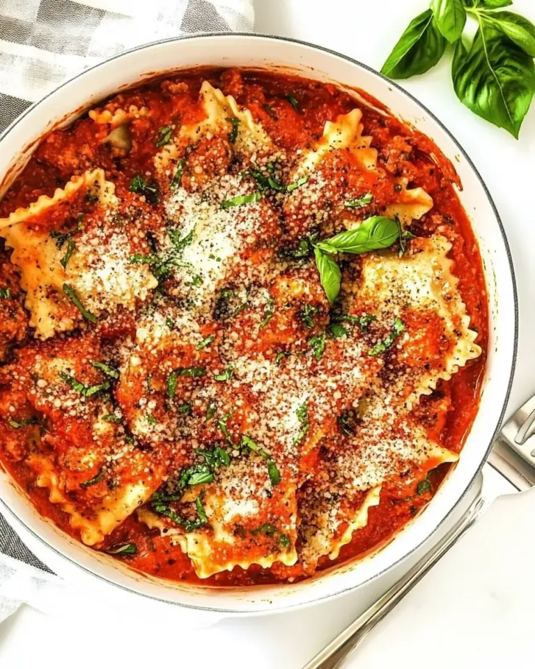 Homemade Easy Ravioli with Creamy Basil-Tomato Sauce photo