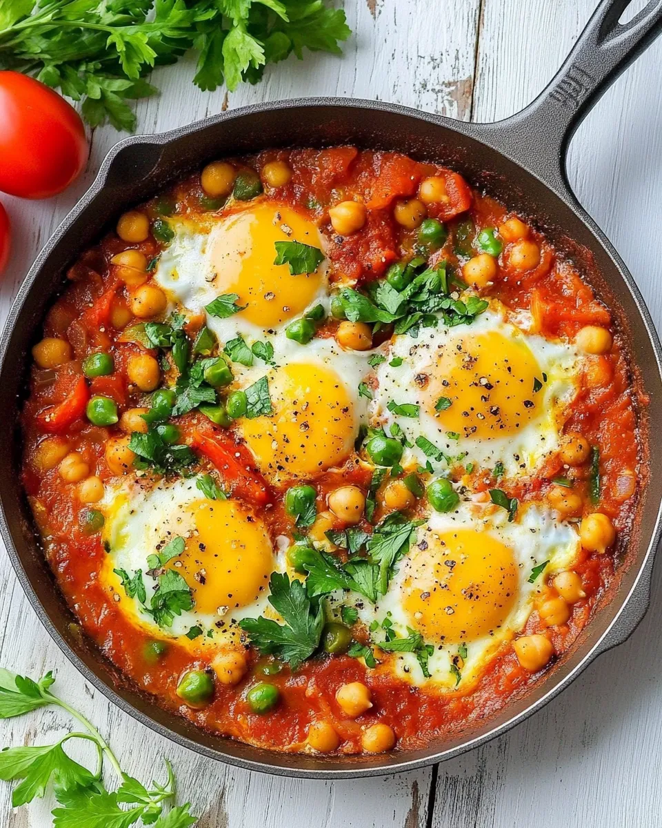 Delicious Easy Shakshuka with Chickpeas dish photo