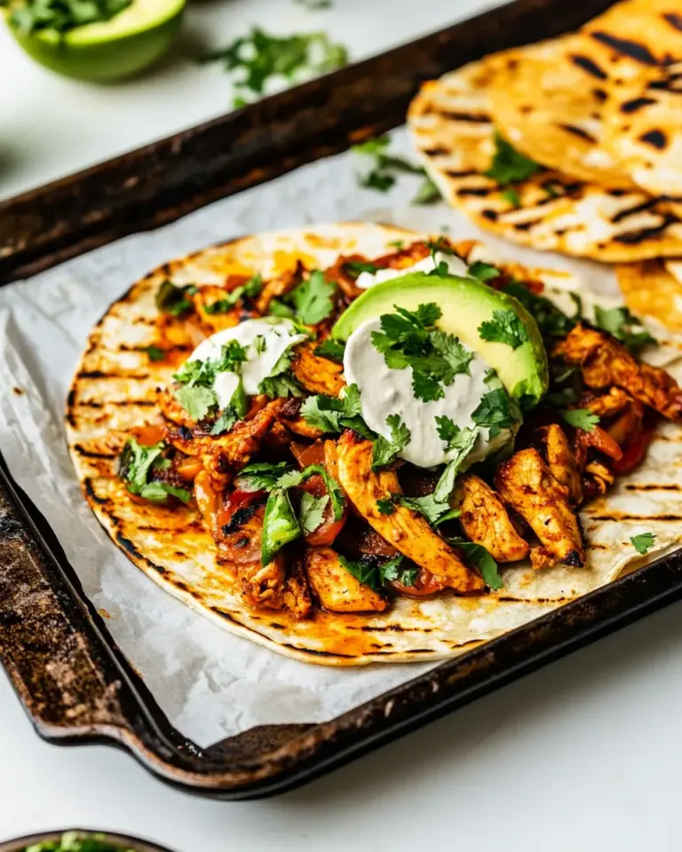 Homemade Easy Sheet Pan Chicken Fajitas. photo