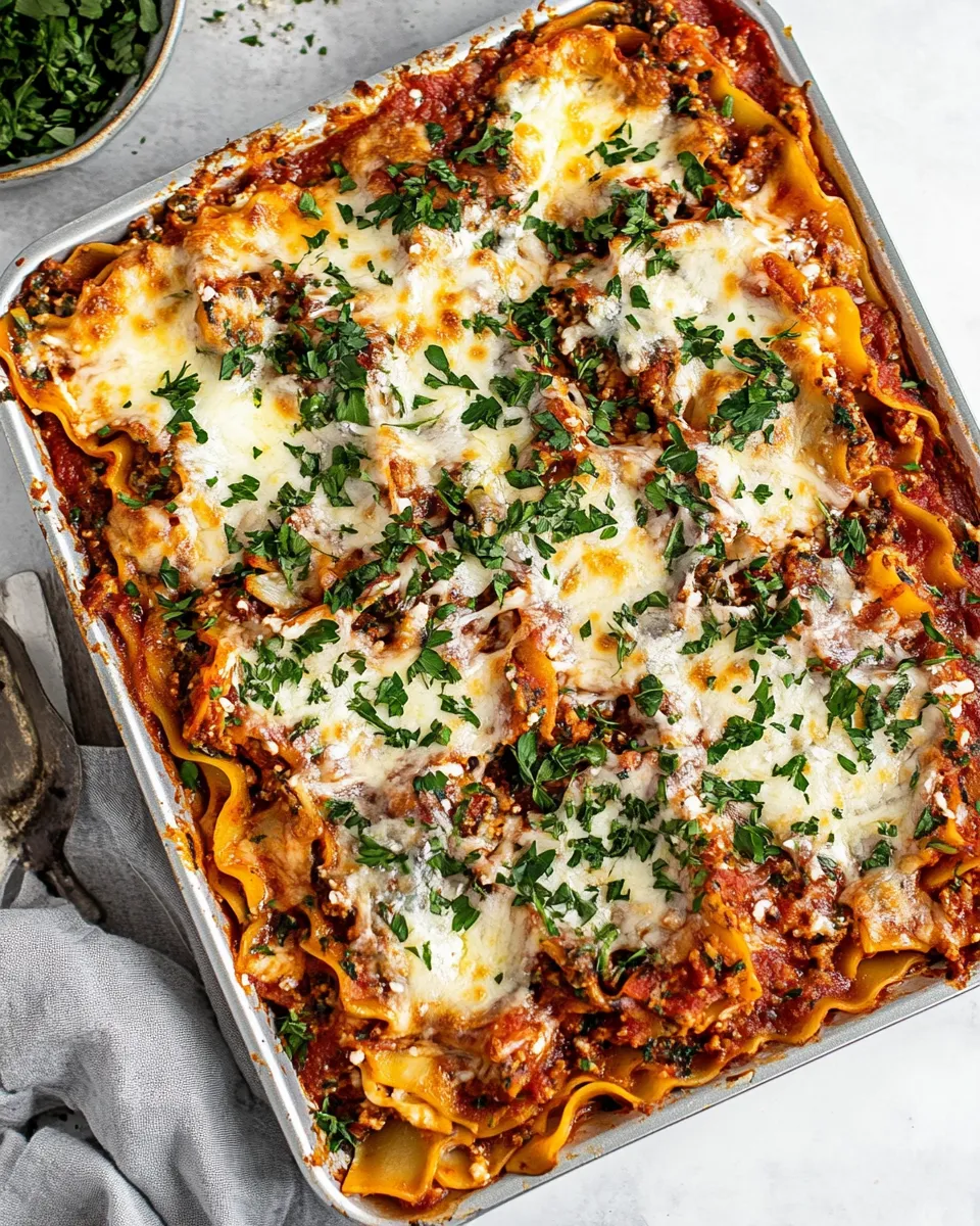 Easy Easy Sheet Pan Lasagna recipe photo