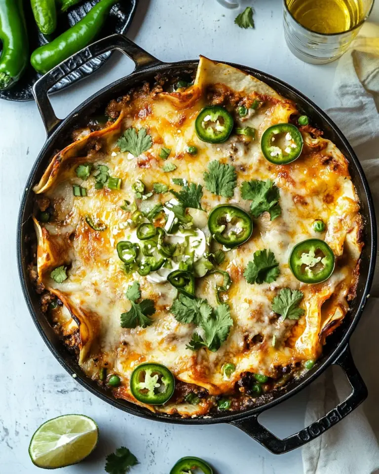 Homemade Easy Skillet Mexican Lasagna. photo
