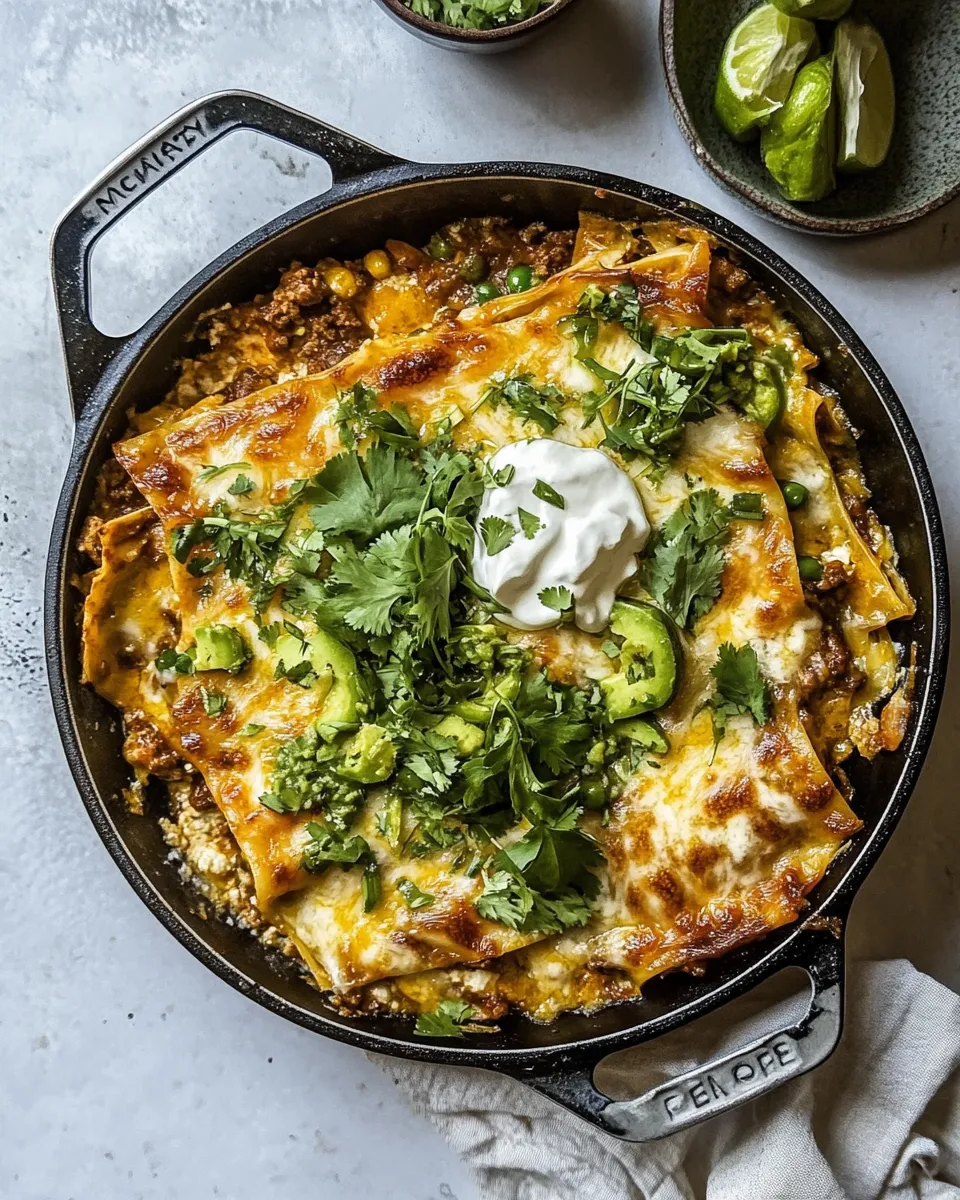 Classic Easy Skillet Mexican Lasagna. image