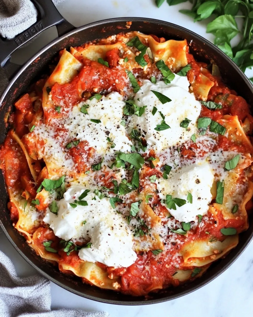 Homemade Easy Skillet Vegetable Lasagna photo