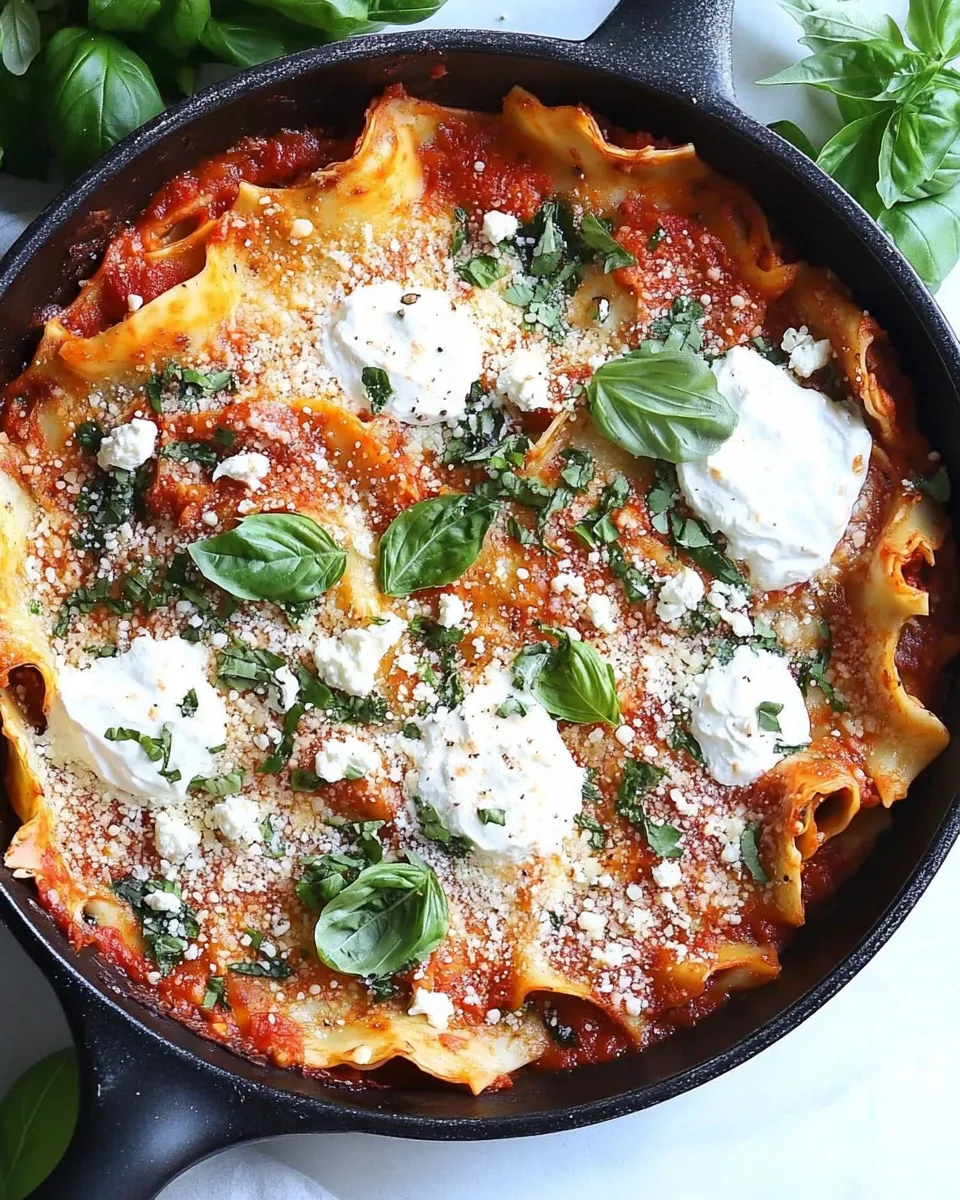 Delicious Easy Skillet Vegetable Lasagna dish photo