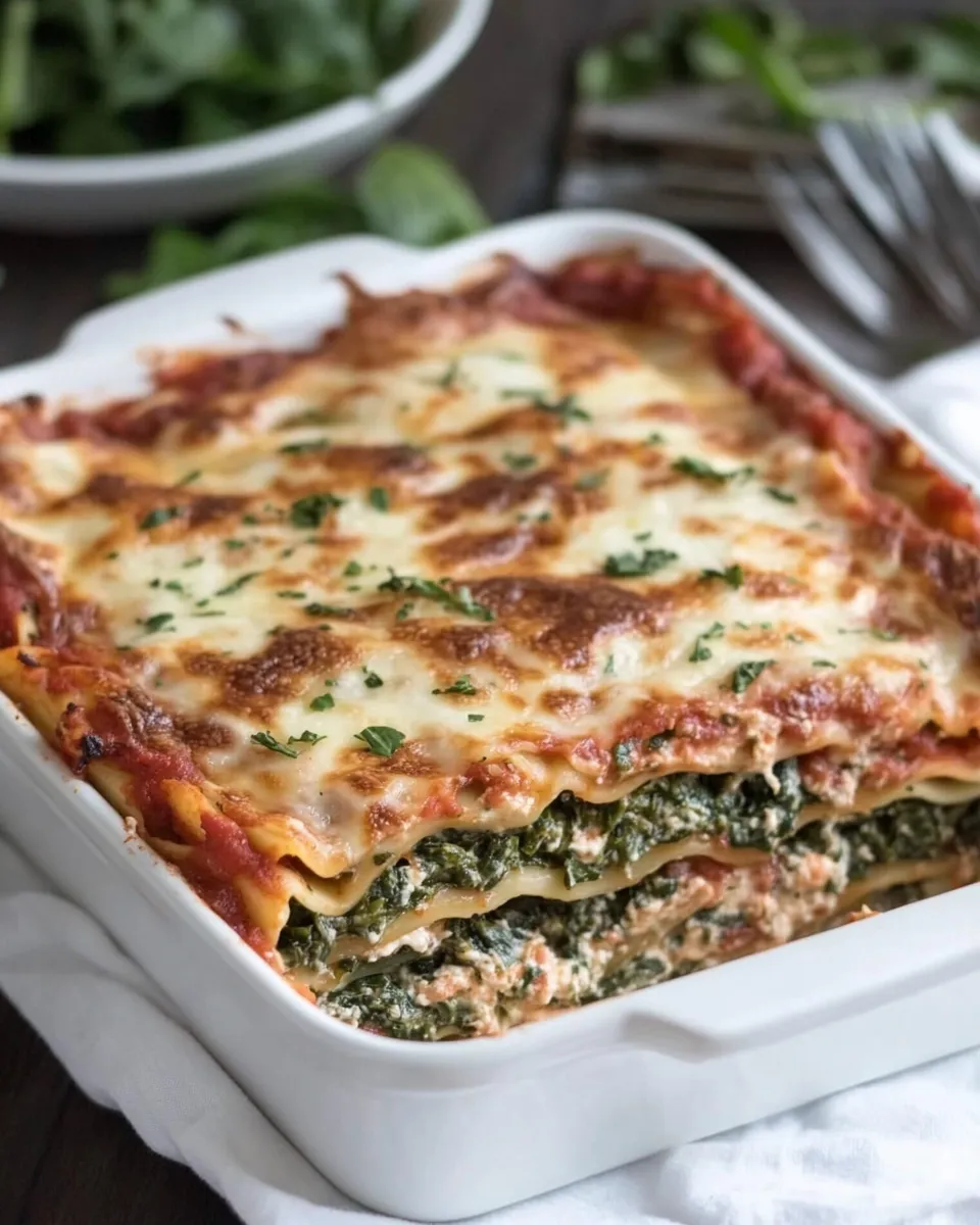 Quick Easy Spinach Lasagna dish photo