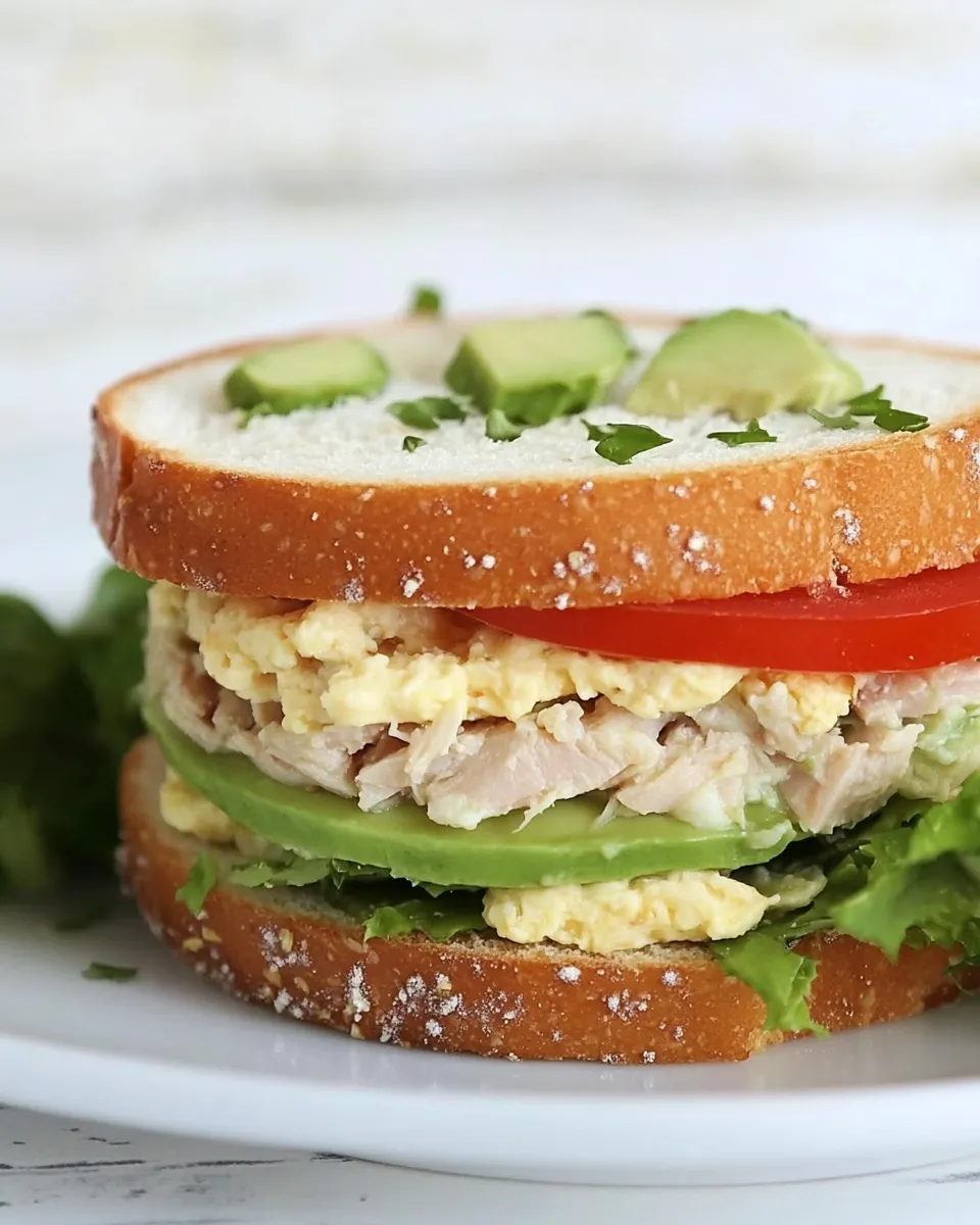 Classic Egg Avocado Tuna Sandwich image