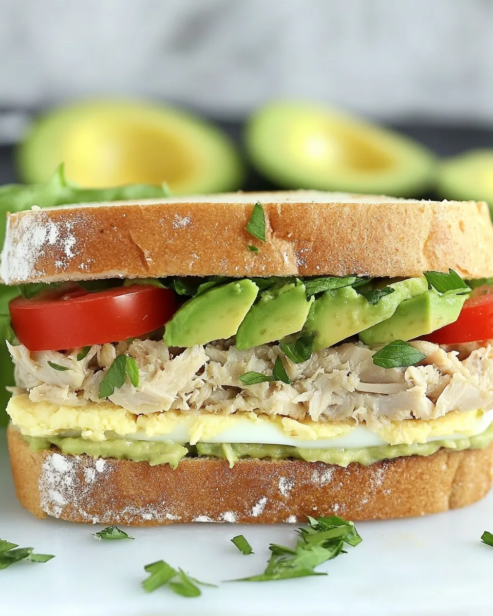 Easy Egg Avocado Tuna Sandwich recipe photo
