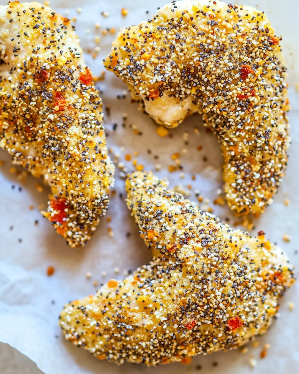 Homemade Everything Bagel Baked Chicken Tenders photo