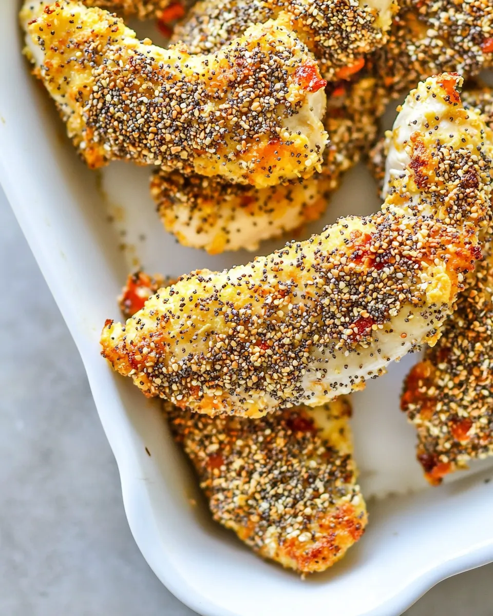 Easy Everything Bagel Baked Chicken Tenders recipe photo