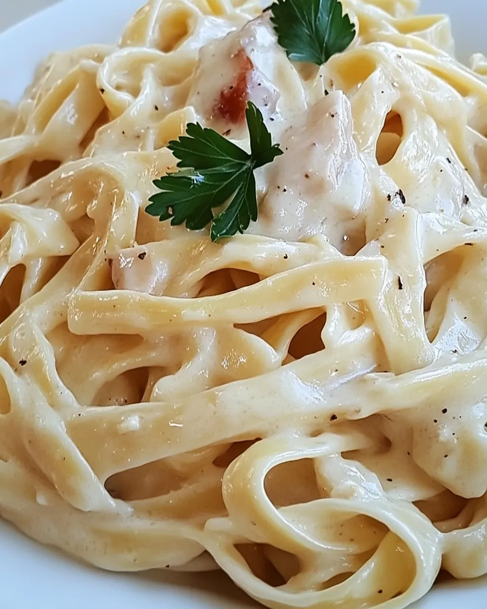 Classic Fettuccine Alfredo with Fresh Pasta image