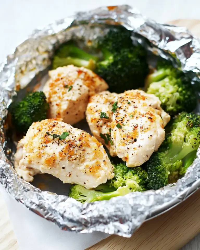 Homemade Foil Baked Chicken and Broccoli photo