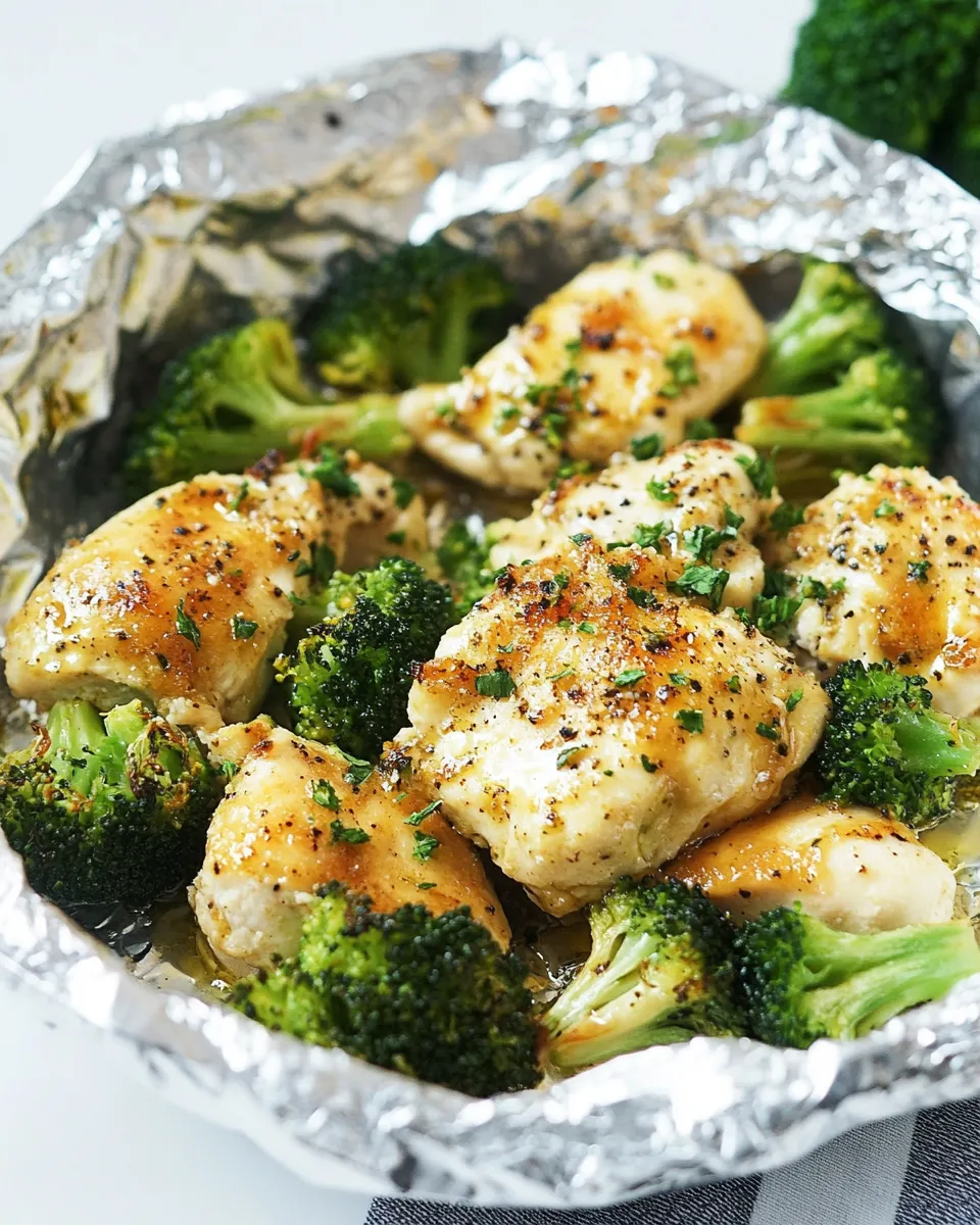 Classic Foil Baked Chicken and Broccoli image