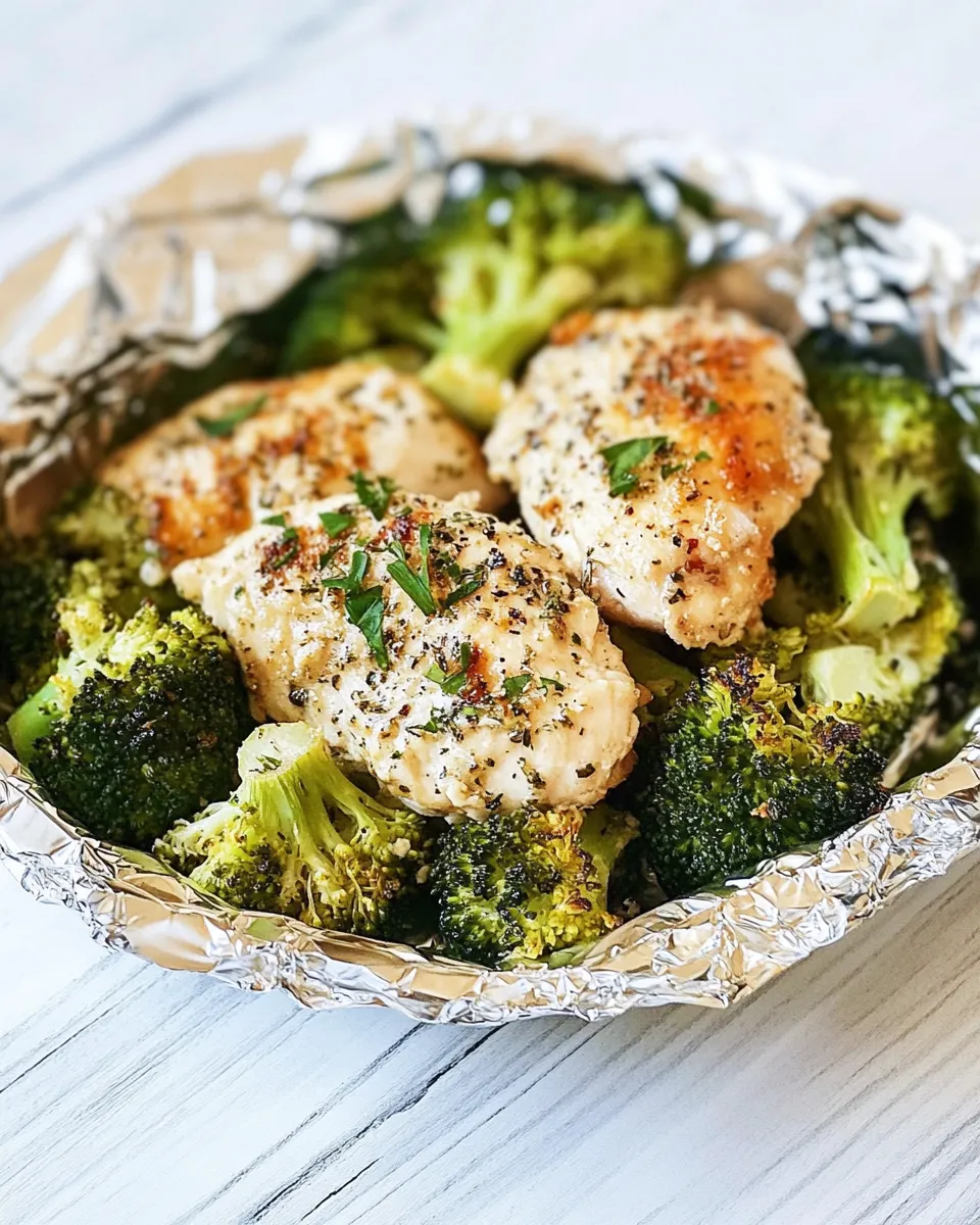 Delicious Foil Baked Chicken and Broccoli dish photo