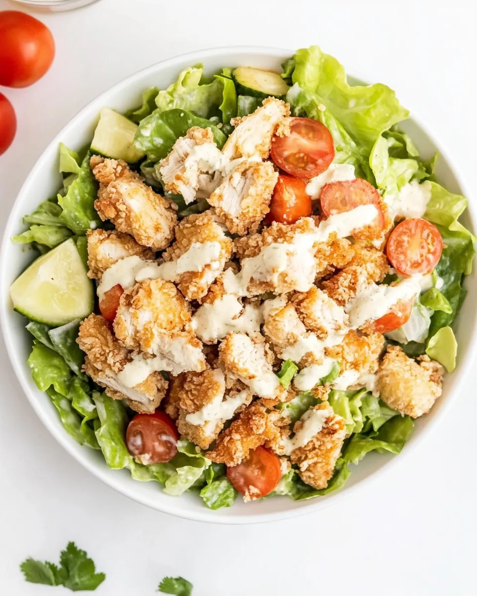 Easy Fried Chicken Salad recipe photo