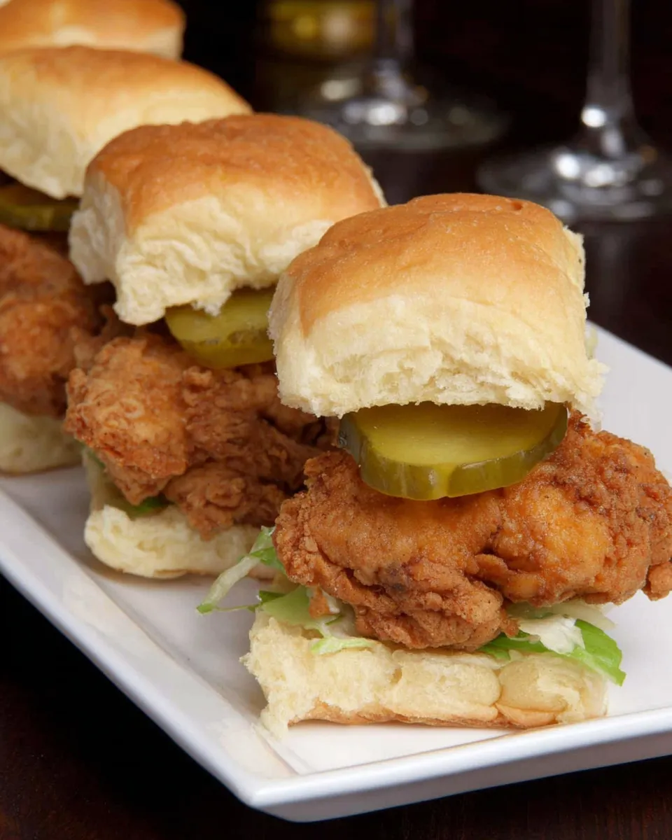 Easy Fried Chicken Sliders recipe photo