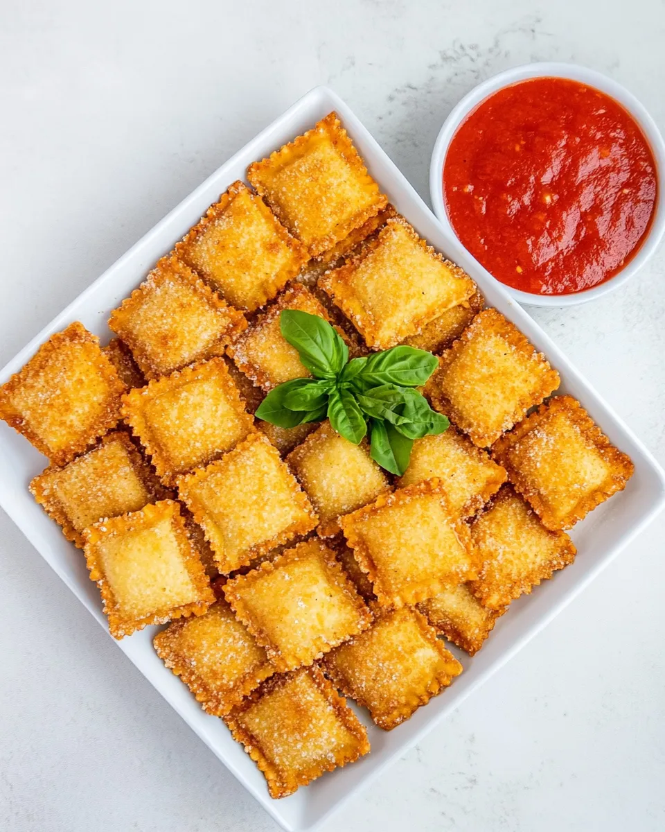 Delicious Fried Ravioli shot