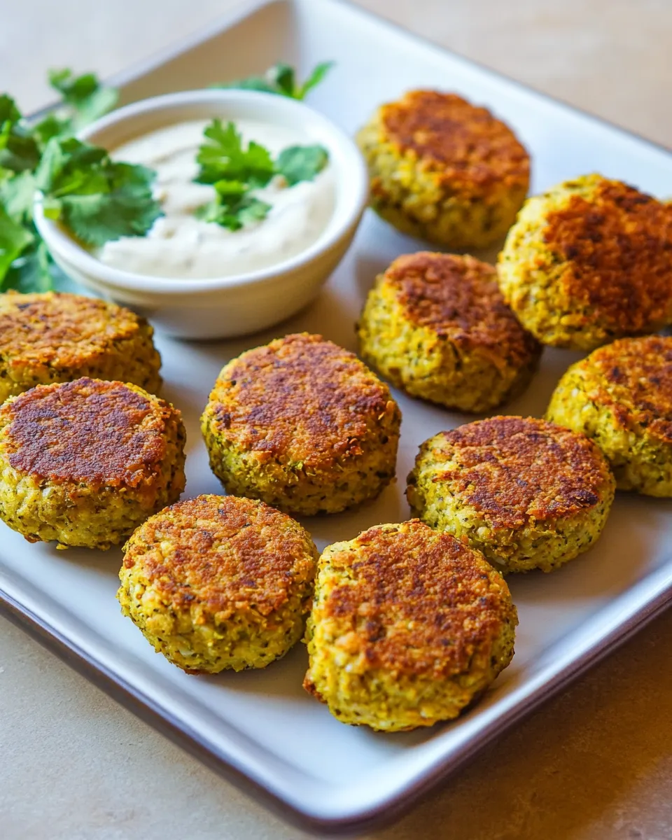 Classic Garbanzo Beans Croquettes with Tahini Sauce image