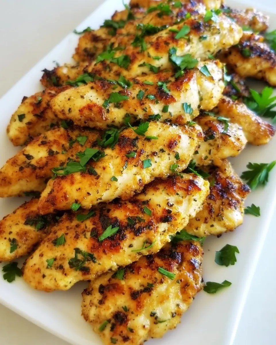 Easy Garlic Butter Chicken Tenders recipe photo