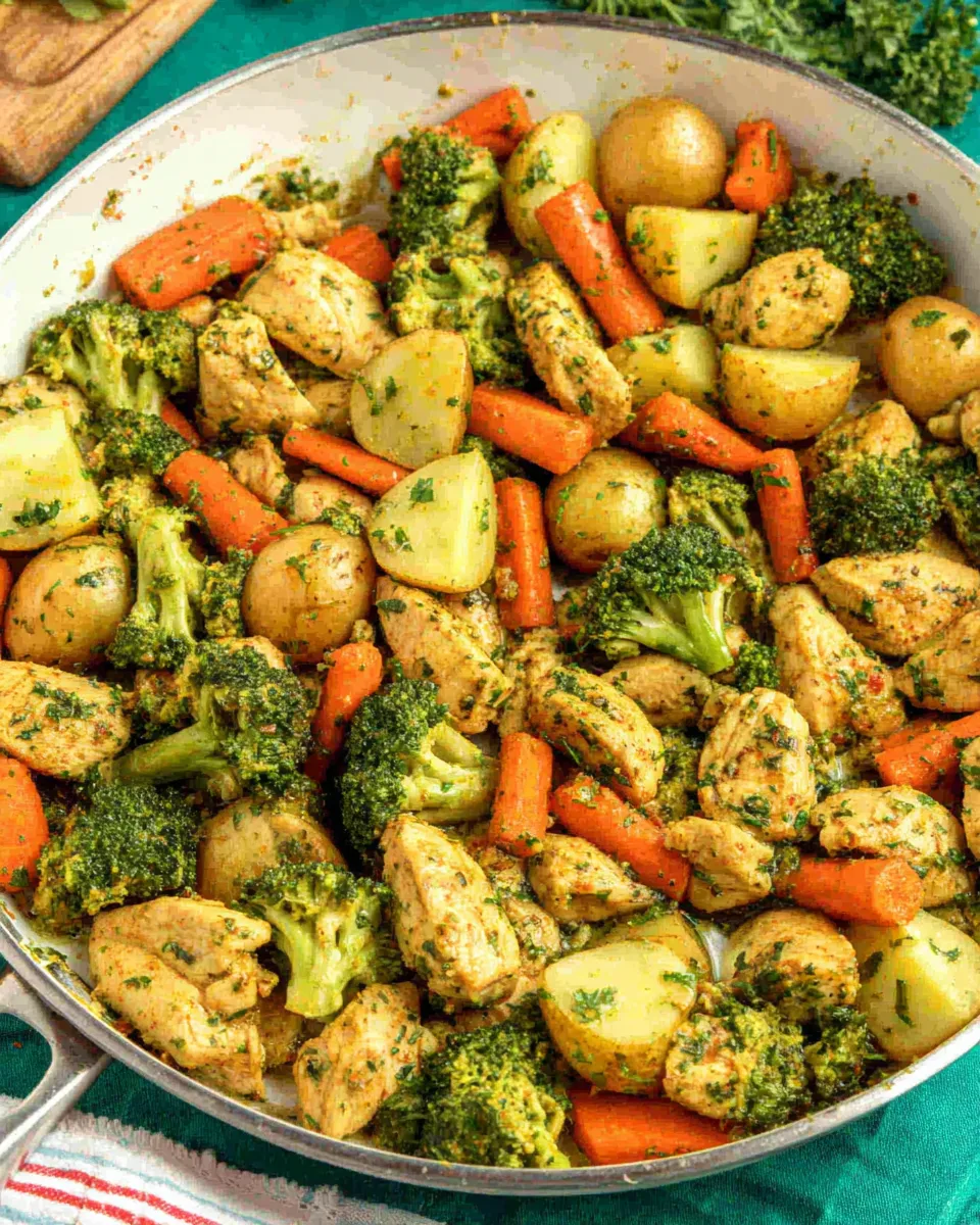 Easy Garlic Butter Chicken Vegetable Skillet recipe photo