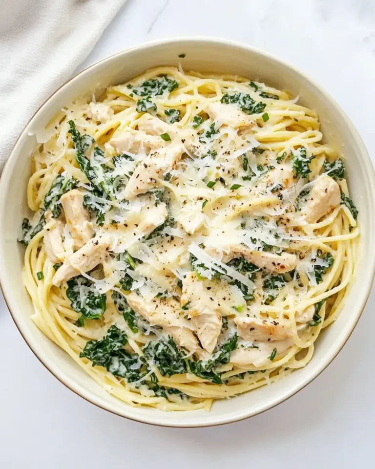 homemade Garlic Chicken & Kale Spaghetti photo