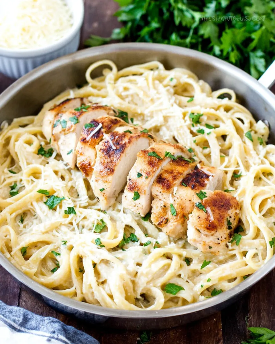 Classic Garlic Parmesan Chicken Pasta dish photo