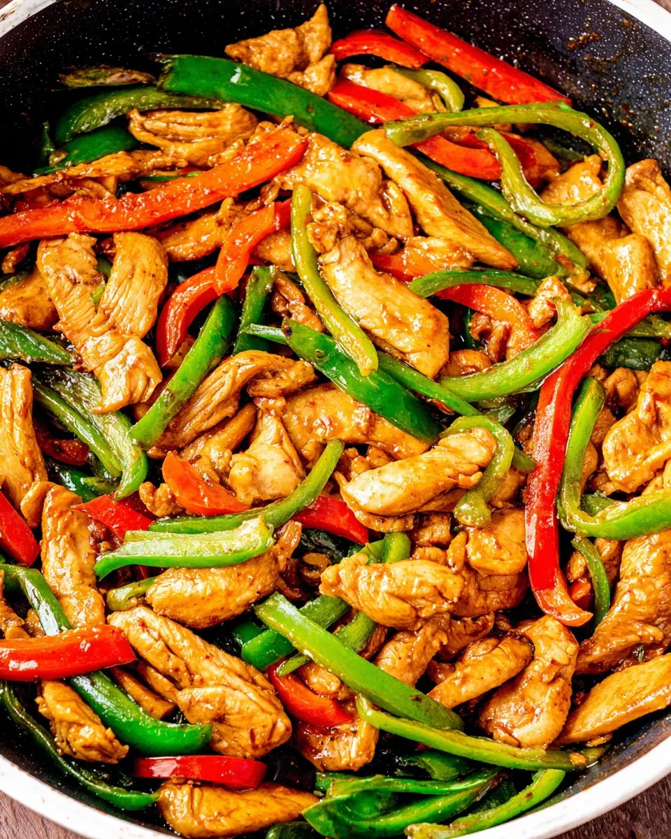 Easy Ginger Chicken Stir Fry food shot