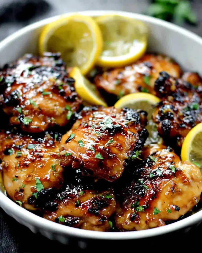 Homemade Glazed Lemon Honey Garlic Chicken photo