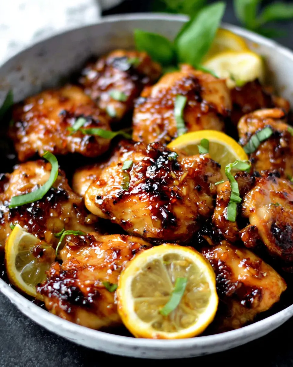Classic Glazed Lemon Honey Garlic Chicken image