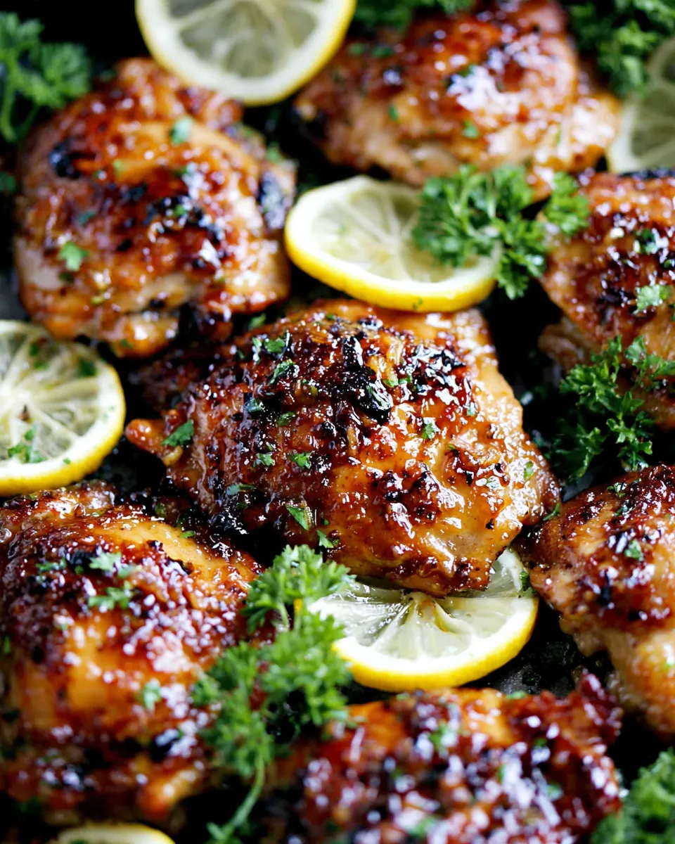 Delicious Glazed Lemon Honey Garlic Chicken dish photo