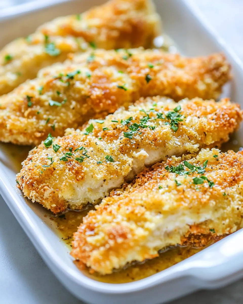 Delicious Gluten-Free Baked Breaded Chicken plate image