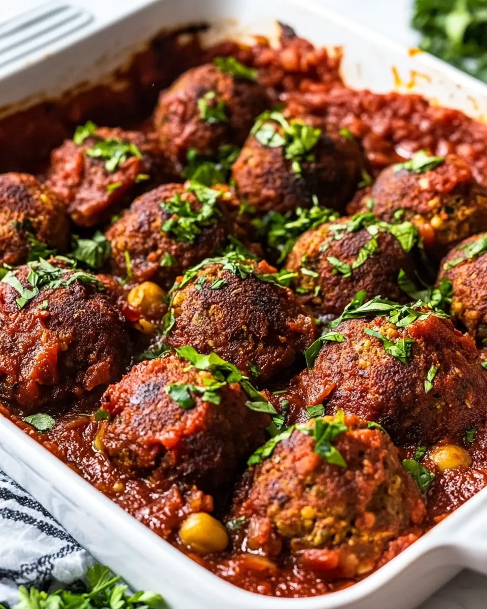 classic Gluten-Free Vegan Chickpea Meatballs With Tomato Sauce image