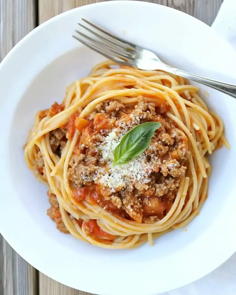 homemade Gluten Free Pasta with Spaghetti Meat Sauce photo