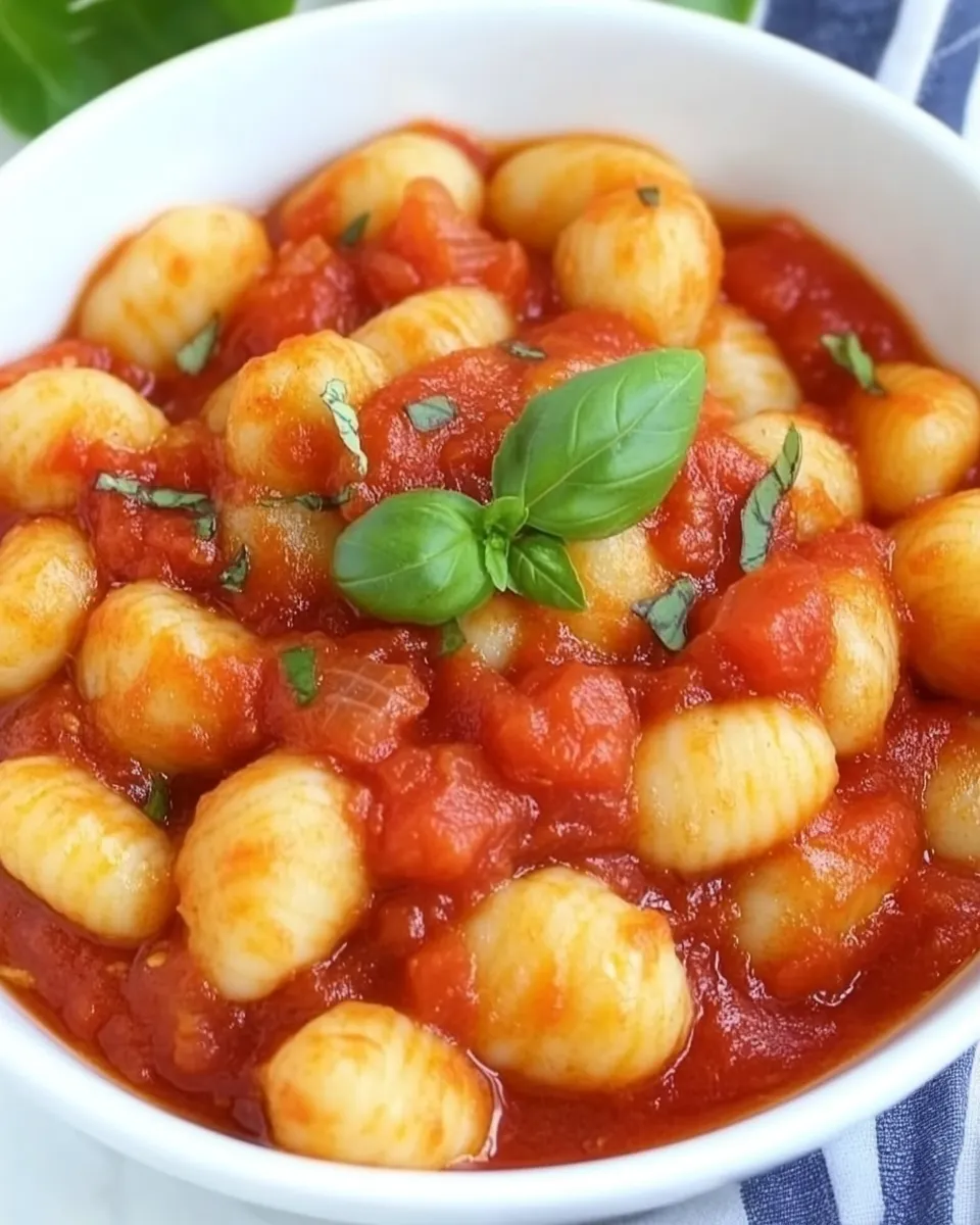 Delicious Gnocchi with Tomato Sauce dish photo